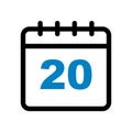 Calendar icon 20th