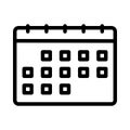 Calendar icon to show the date and time in creating a business schedule