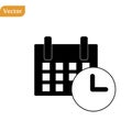 Calendar Icon in trendy flat style isolated on grey background. Calendar symbol for your web site design, logo, app, UI. Vector Royalty Free Stock Photo
