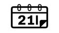 Calendar icon with \'211\' for unique date or custom reference, vector design Generative AI Royalty Free Stock Photo