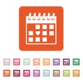 The calendar icon. Valentines day symbol. Royalty Free Stock Photo