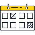 Calendar icon vector date and time for event