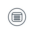 calendar icon vector from online learning concept. Thin line illustration of calendar editable stroke. calendar linear sign for Royalty Free Stock Photo