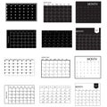 Calendar icon vector set. date illustration sign collection. month symbol. day of the week logo. Royalty Free Stock Photo