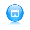 Calendar icon web button round Royalty Free Stock Photo