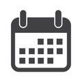 Calendar icon for web, mobile. Vector sign. Button. Symbol year. Element design.calendar simple icon