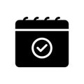 Calendar  vector glyph flat icon Royalty Free Stock Photo
