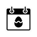 Calendar vector glyph flat icon Royalty Free Stock Photo
