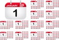 Calendar icons for all monthes of the year Royalty Free Stock Photo