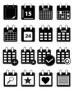 Calendar icons set Royalty Free Stock Photo