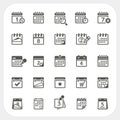 Calendar icons set Royalty Free Stock Photo