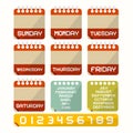 Calendar Icons Set Royalty Free Stock Photo