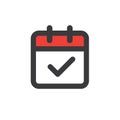 Time management and Schedule icon for upcoming event Royalty Free Stock Photo