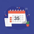Calendar with Impossible Date - A Conceptual Illustration of Time Royalty Free Stock Photo