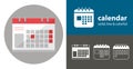 calendar isolated flat icon. business line solid design element Royalty Free Stock Photo
