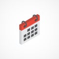 Calendar isometric icon 3d vector illustration