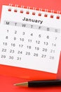 Calendar January Royalty Free Stock Photo