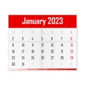 Calendar January 2023