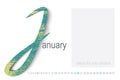 Calendar january your photo Royalty Free Stock Photo