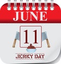 Calendar for june day Jerky Day Royalty Free Stock Photo