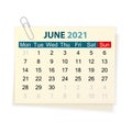 Calendar June 2021