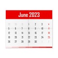 Calendar June 2023