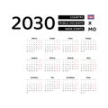 Calendar 2030 Khmer language with Cambodia public holidays.