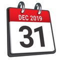 Calendar of last day on month of december