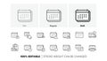 Calendar line icons. Schedule appointment, Event date, Time planner icons. Line icons. Vector