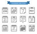 Calendar Line Icons