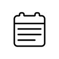 Calendar, linear icon. One of a set of linear web icons