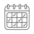 Calendar linear icon