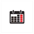 Calendar Logo with red icon for holiday people