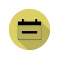 the calendar long shadow icon. Simple glyph, flat vector of web icons for ui and ux, website or mobile application