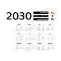 Calendar 2030 Malay language with Brunei Darussalam public holidays.