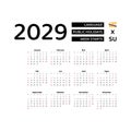 Calendar 2029 Malay language with Brunei Darussalam public holidays.