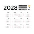 Calendar 2028 Malay language with Brunei Darussalam public holidays.