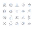 Calendar management line icons collection. Planning, Scheduling, Organization, Coordination, Timekeeping, Schedule