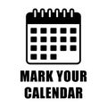 Calendar mark event. Important date Vector. Schedule reminder icon. Time planning symbol Royalty Free Stock Photo