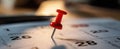 The calendar marked with a red pin highlighting an important date. AI generated image Royalty Free Stock Photo
