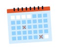 Calendar with marks concept
