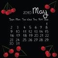 Calendar, may 2010 Royalty Free Stock Photo
