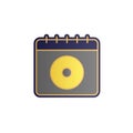 Calendar, memory, disk color gradient vector icon Royalty Free Stock Photo