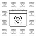 Calendar, mobile flat vector icon in calendar pack Royalty Free Stock Photo