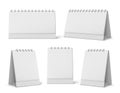 Calendar mockup with blank pages and spiral set Royalty Free Stock Photo