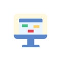 Calendar monitor icon. Simple color vector elements of almanac icons for ui and ux, website or mobile application