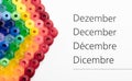 The calendar month of December