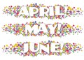 Calendar Months Newsletter Decorative April May June Royalty Free Stock Photo