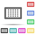 the calendar multi color style icon. Simple thin line, outline vector of web icons for ui and ux, website or mobile application