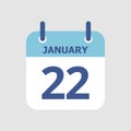 Calendar 22nd of January